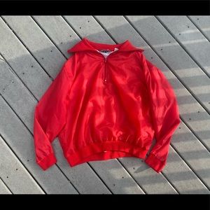 Vintage 90’s Pullover Half Zip Windbreaker | Lightweight Varsity Bomber Jacket